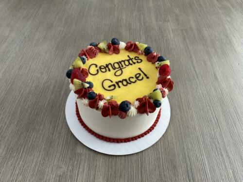 Custom Color Fruit Lemon Cake