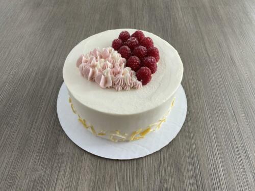 Lemon Raspberry Heart Cake