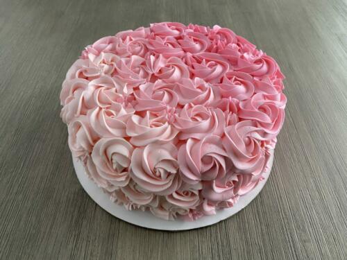 Pink Ombre Rosette Cake