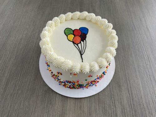 Vanilla Balloons Cake