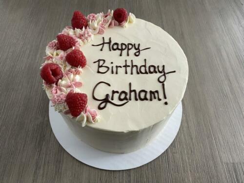 Vanilla Raspberry Cake