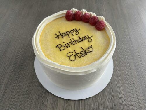 White Wine Lemon Mousse Cake